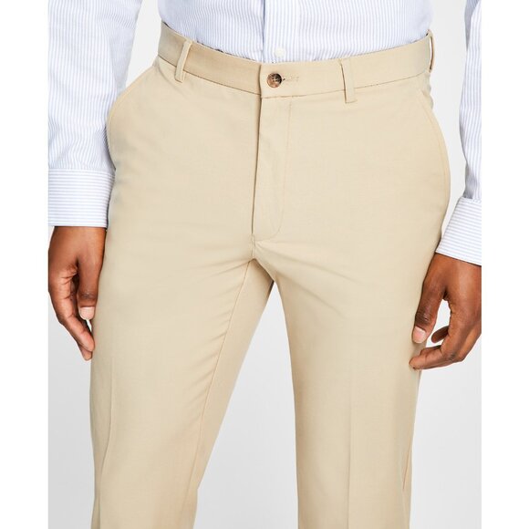 Lauren Ralph Lauren Mens Classic-Fit Cotton Stretch Dress Pants Beige 42x32 B4HP - Picture 4 of 5